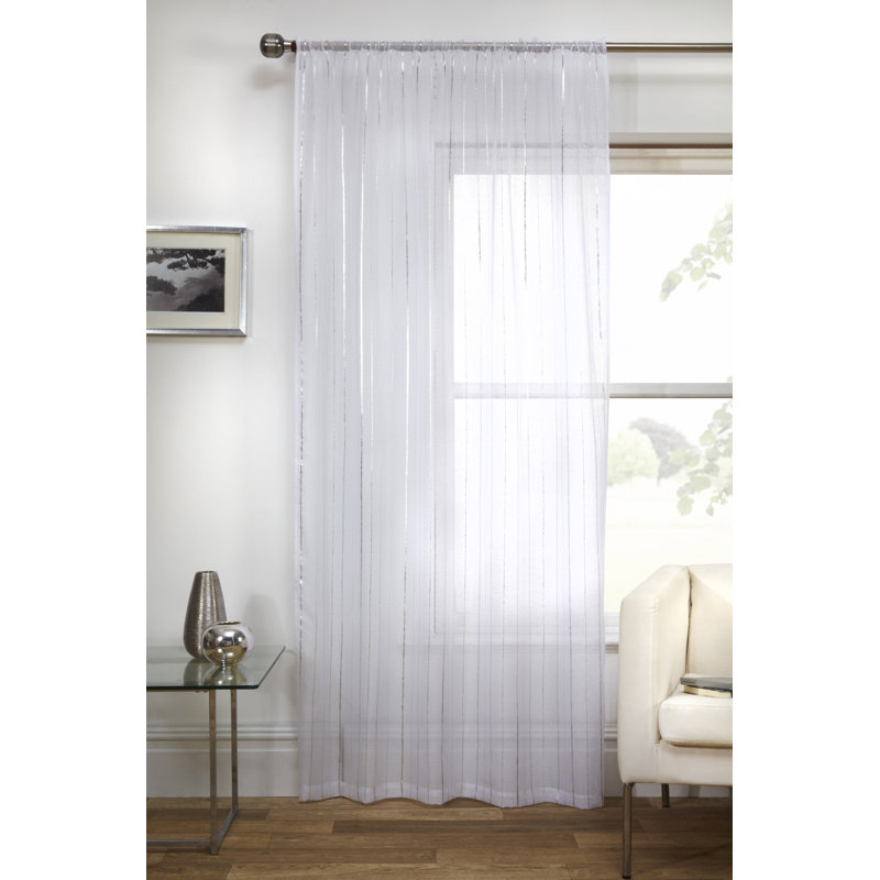 17 Stories Thurston Slot Top Sheer Single Curtain & Reviews Wayfair.co.uk